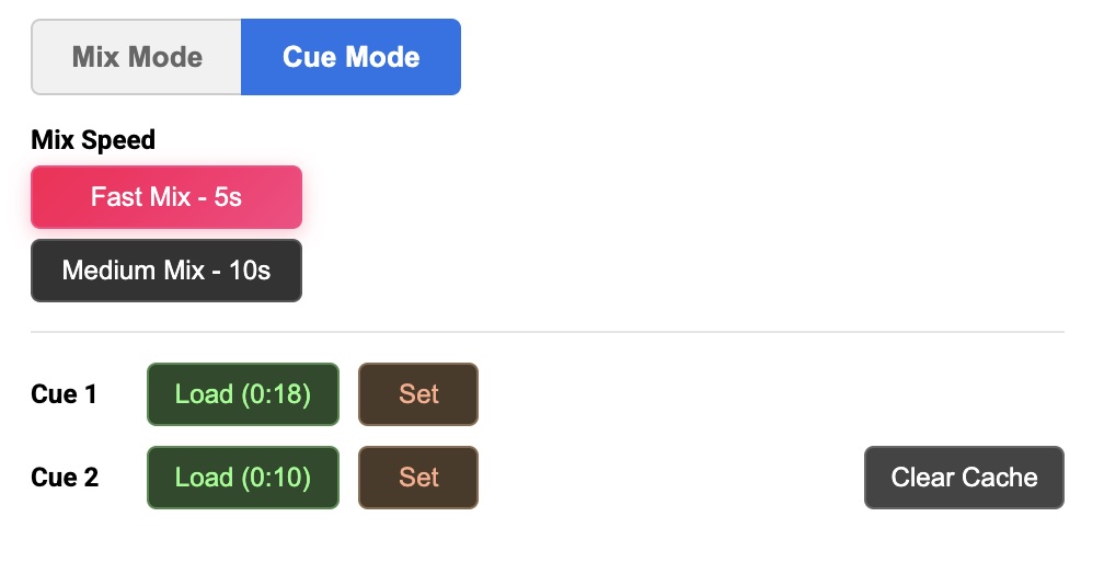 Cue Mode Interface